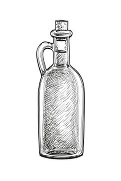 Bottle of olive oil. Stock Illustration