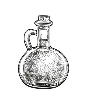 Bottle of olive oil. Stock Illustration