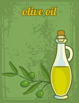 Bottle of olive oil Illustrazione stock