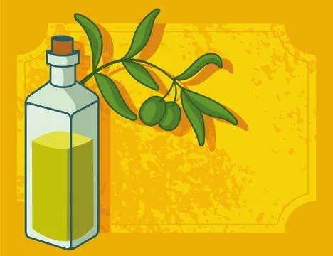 Bottle of olive oil Illustrazione stock