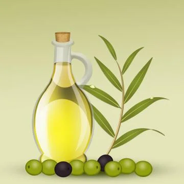 Bottle of olive oil Stock Illustration