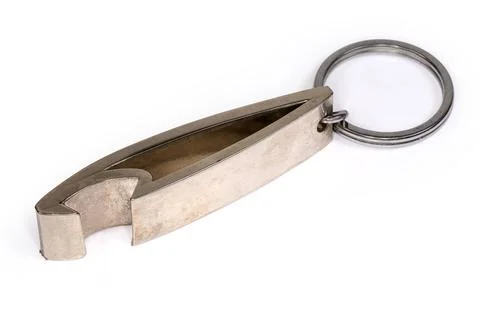 Bottle opener in the form of keychain with split ring Stock Photos