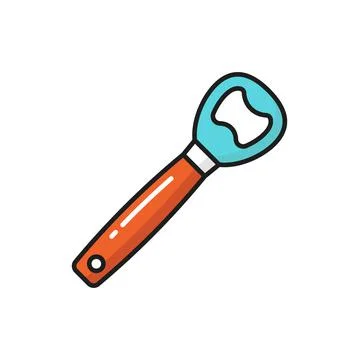 Bottle opener to open drinks isolated line icon イラスト素材