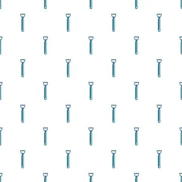Bottle opener tool forming seamless repeating pattern background Illustrazione stock