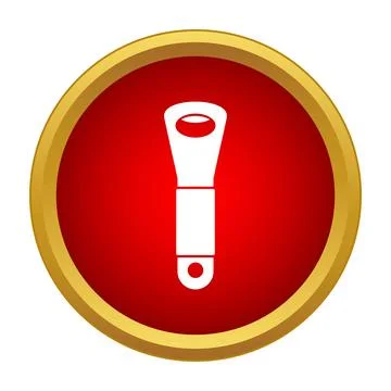 Bottle opener tool icon in red circle Stock Illustration