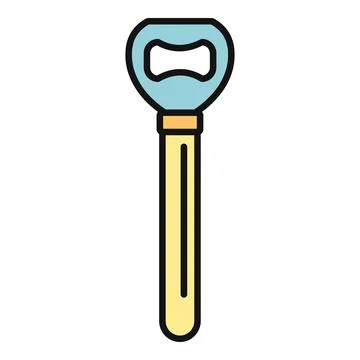 Bottle opener tool for opening beverage caps Stock Illustration