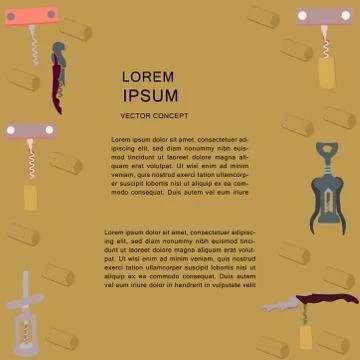 Bottle openers template for text Stock Illustration