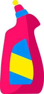 A bottle or container with detergent, cleaning products. Stock Illustration