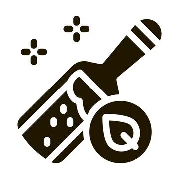 Bottle with organic elixir icon Vector Glyph Illustration Stock Illustration