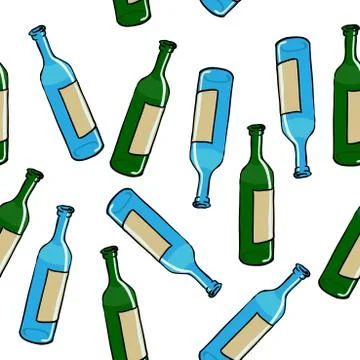 Bottle pattern Stock Illustration