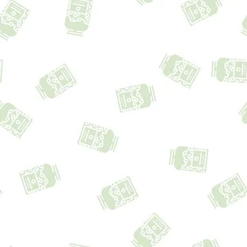 Bottle peas glyph seamless pattern 스톡 일러스트