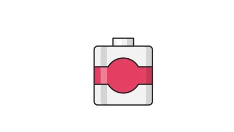A bottle of perfume displaying a bold red and white stripe along its surface. Stock-Footage 335259303