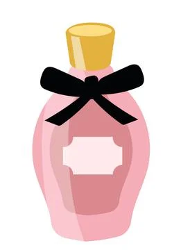 Bottle of perfume isolated on white. Vector flat illustration Stock Illustration