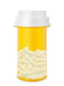 Bottle with pills Stock Illustration