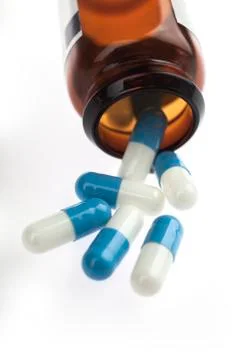 Bottle with pills Stock Photos