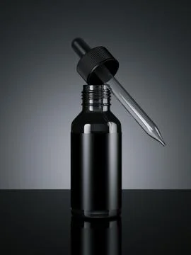 Bottle with pipette. 3d rendering 库存插图