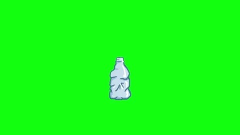 Bottle plastic animation on green screen background Video stock 335523683