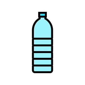 Bottle plastic color icon vector illustration Illustrazione stock