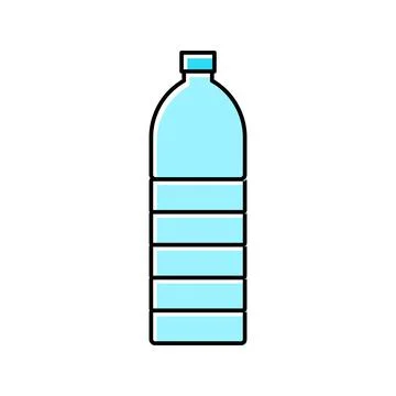 Bottle plastic color icon vector illustration Illustrazione stock