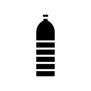 Bottle plastic glyph icon vector illustration Stock Illustration