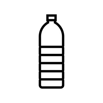 Bottle plastic line icon vector illustration Illustrazione stock
