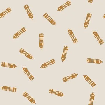 Bottle plastic package glyph seamless pattern Illustrazione stock