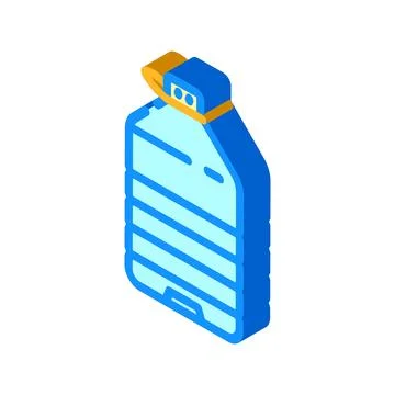 Bottle plastic package isometric icon vector illustration Illustrazione stock