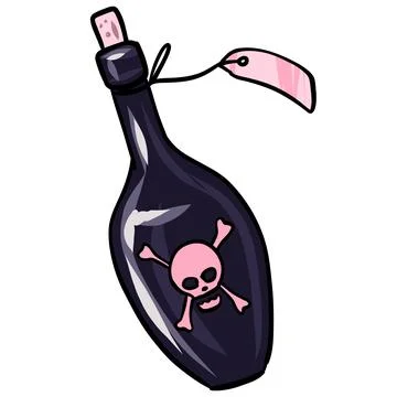 A bottle of poison. Gothic vector illustration of poison Illustrazione stock
