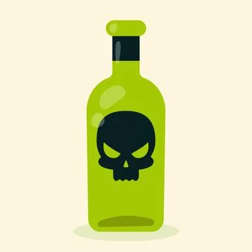 Bottle with poison. Halloween design. Vector illustration イラスト素材