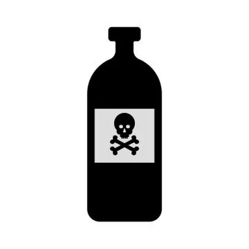 Bottle of poison. Icon Stock Illustration