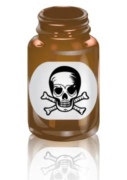 Bottle of poison Stock Illustration