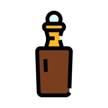 Bottle potion elixir container with cork graphic icon Stock Illustration