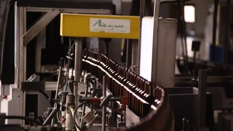 Bottle production Video stock 164043601