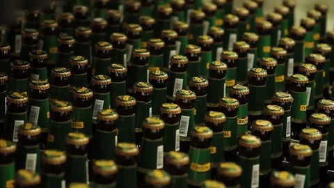 Bottle production line Stock Footage 77050283