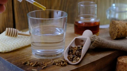 Bottle of propolis Stock Footage 103145925