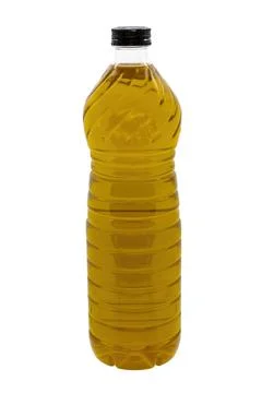 Bottle of pure extra virgin olive oil first cold extraction from Andalusia, Spai Stock Photos