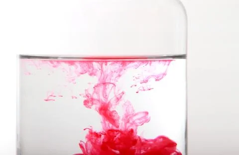 Bottle red ink . Stock Photos