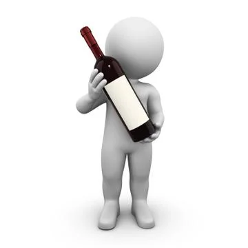 Bottle of red wine Stock Illustration