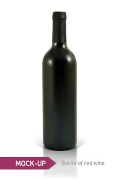 Bottle of red wine Stock Illustration