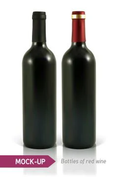 Bottle of red wine Stock Illustration