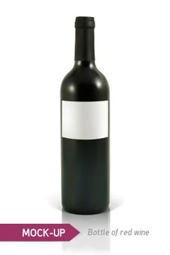 Bottle of red wine Stock Illustration