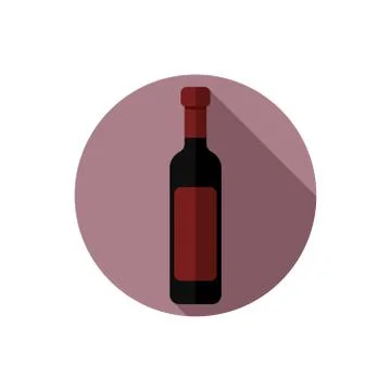 Bottle of red wine Stock Illustration