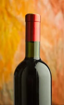 Bottle red wine Foto stock