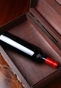 Bottle of red wine Stock Photos