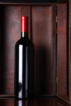 Bottle of red wine Stock Photos