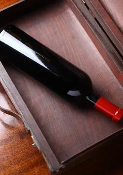 Bottle of red wine Stock Photos