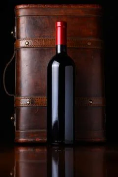 Bottle of red wine Foto stock