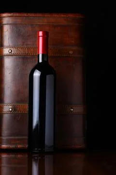 Bottle of red wine Stock Photos