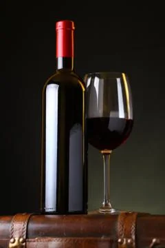Bottle of red wine Stock Photos