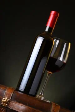 Bottle of red wine Foto stock
